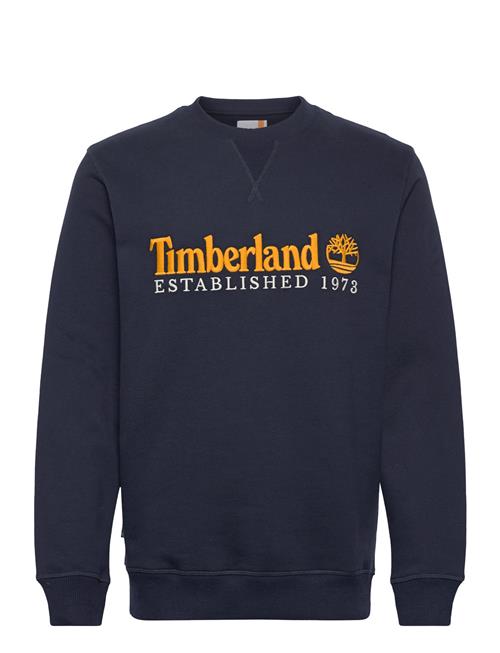 Established 1973 Embroidery Logo Brush Back Crew Neck Dark Sapphire Timberland Navy