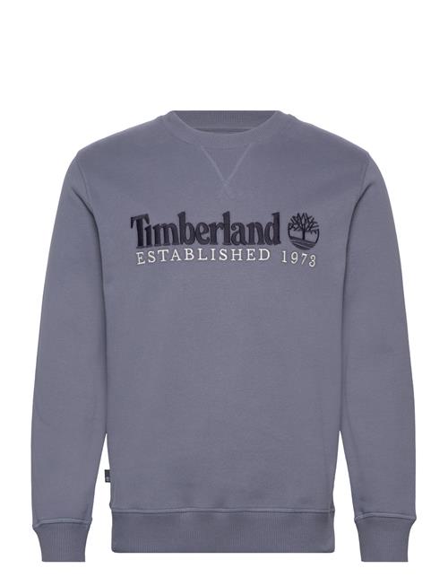 Established 1973 Embroidery Logo Brush Back Crew Neck Folkst Gray Timberland Grey