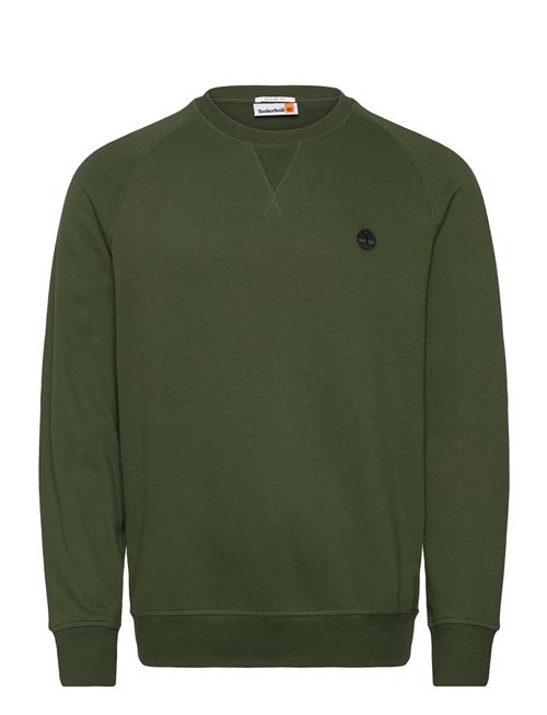 Timberland Exeter River Brushed Back Crew Sweatshirt Black Forest Green Timberland Khaki