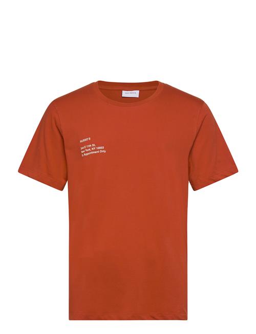 Se Les Deux Neighborhood T-Shirt Les Deux Orange ved Booztlet