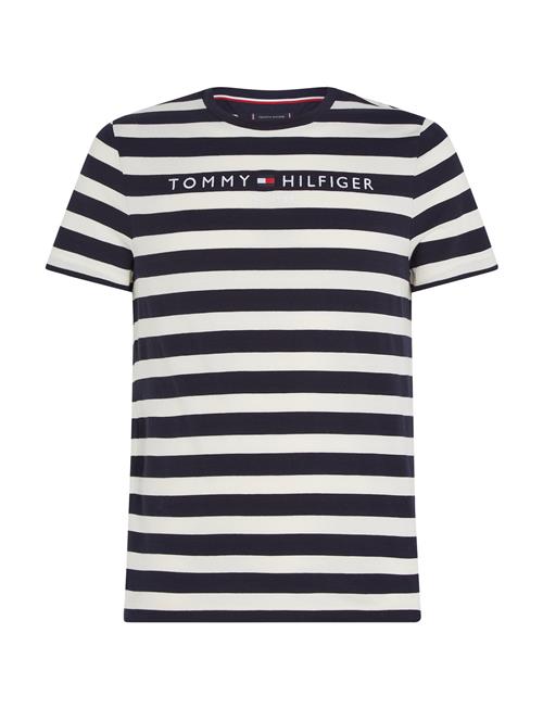 Tommy Hilfiger Tommy Logo Stripe Tee Tommy Hilfiger Navy