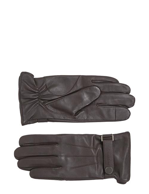 Calvin Klein Leather Rivet Gloves Calvin Klein Black