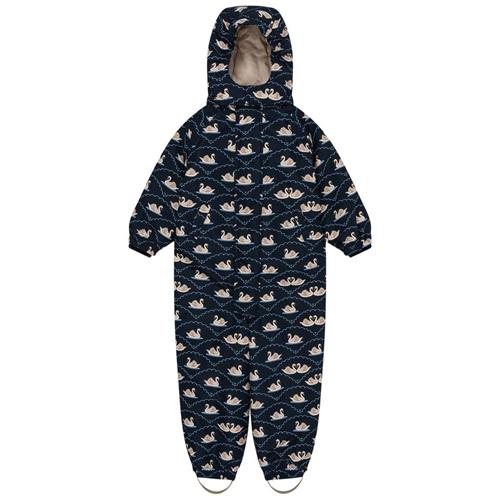 Se Konges Sløjd NOHR SNOWSUIT PRINT SWAN ECLIPSE | Blå | 12 months ved Babyshop