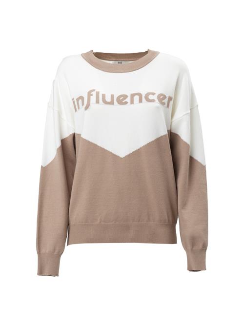 Influencer Pullover  beige / hvid