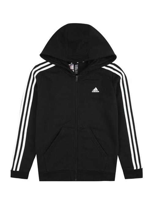 ADIDAS SPORTSWEAR Sportssweatjakke 'Essentials'  sort / hvid