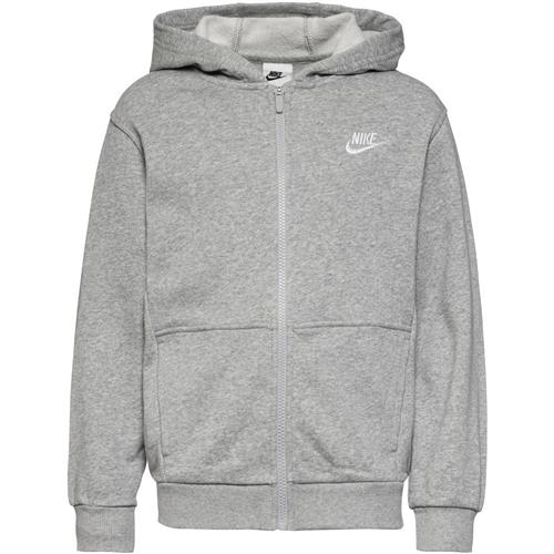 Nike Sportswear Sweatjakke 'NSW CLUB'  grå / hvid