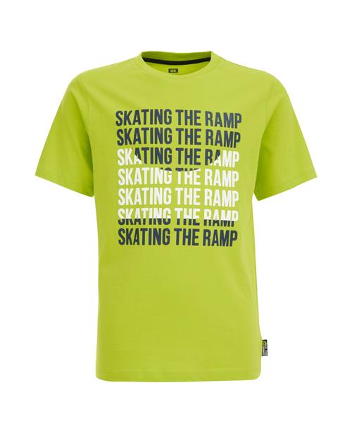 Se WE Fashion Shirts  natblå / lime / hvid ved About You