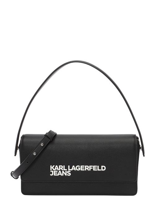 KARL LAGERFELD JEANS Skuldertaske 'Essential'  sort / hvid