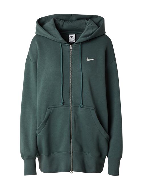 Se Nike Sportswear Sweatjakke 'PHNX FLC'  smaragd / hvid ved About You