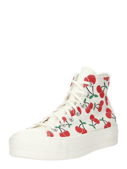 Se CONVERSE Sneaker high 'CHUCK TAYLOR ALL STAR'  creme / grøn / mørkegrøn / rød ved About You