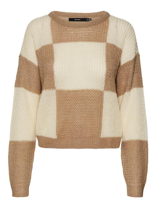 VERO MODA Pullover 'Taka'  creme / brun