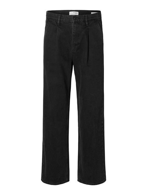 Se SELECTED HOMME Jeans med lægfolder 'SLH220'  black denim ved About You