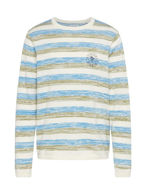 Se JACK & JONES Pullover 'MARIO'  himmelblå / grøn / hvid ved About You