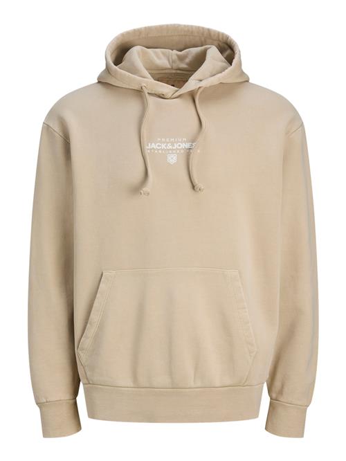 Se JACK & JONES Sweatshirt 'JPRBLUAXTON'  taupe / hvid ved About You