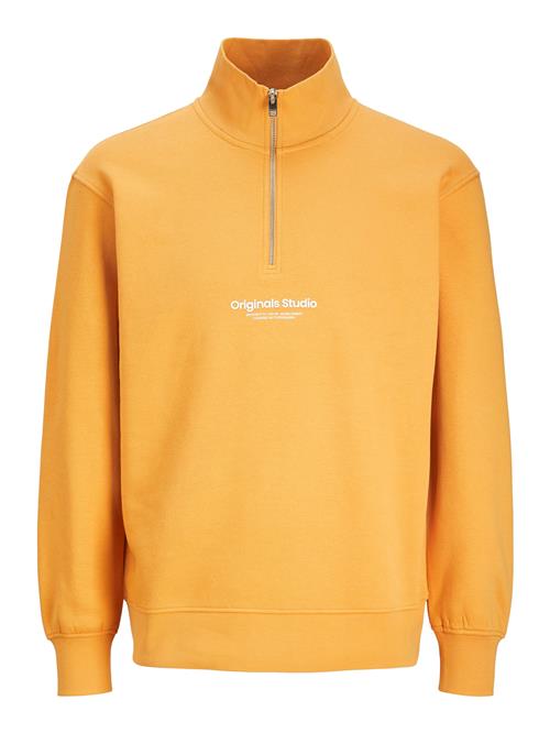 Se JACK & JONES Sweatshirt 'JORVesterbro'  curry / hvid ved About You