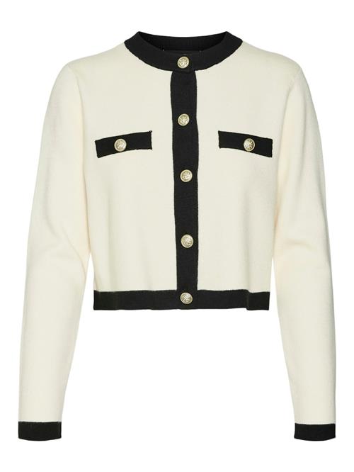 VERO MODA Cardigan 'VMSaba'  creme / sort