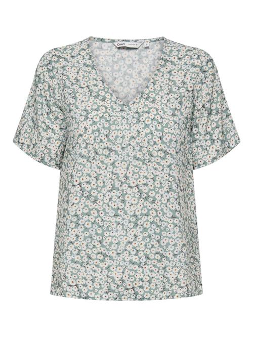 ONLY Bluse 'SUSAN'  brun / khaki / mint / hvid