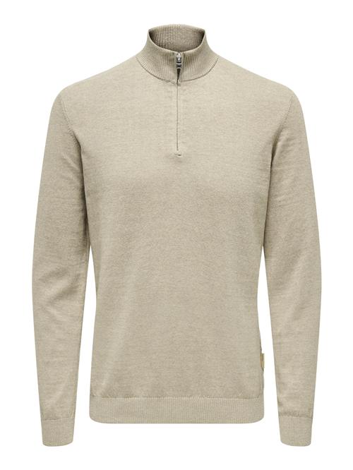 Only & Sons Pullover 'ONSLoui'  beige-meleret