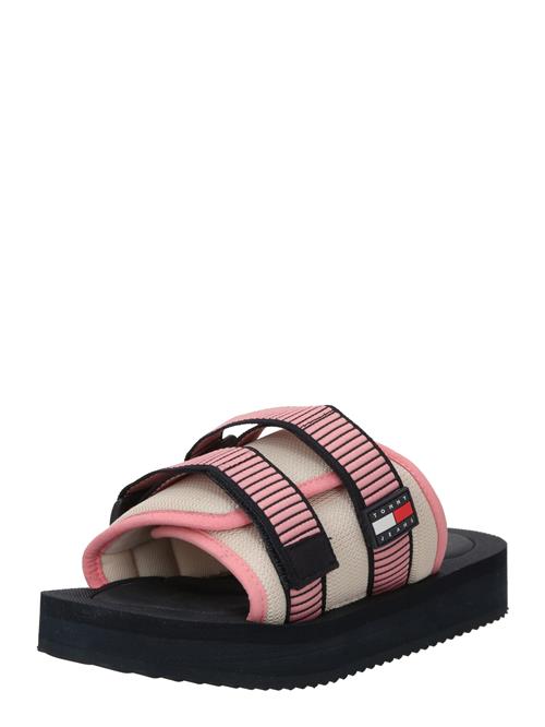 Se Tommy Jeans Pantoletter  lysebeige / navy / lys pink / rød ved About You