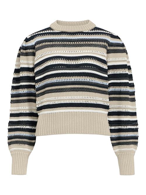 OBJECT Pullover 'OBJLOLA'  creme / lyseblå / mørkeblå / mørkegrå