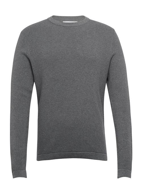 Slhrocks Ls Knit Crew Neck W Selected Grey