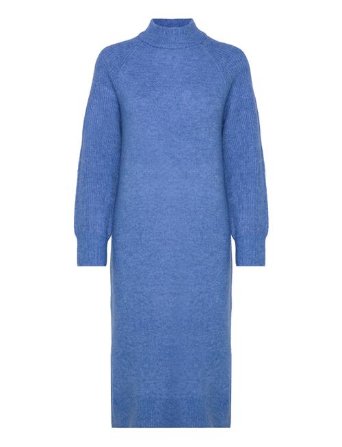 Selected Femme Slfrena Ls High Neck Knit Dress Camp Selected Femme Blue