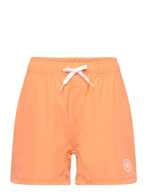 Color Kids Swim Shorts, Solid Color Kids Orange