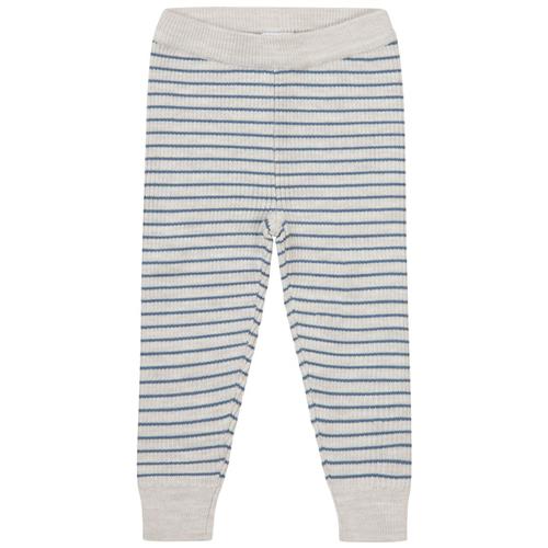 Flöss Flye Stribede Strikkede Leggings Oat Melange/Stone | Beige | 86 cm