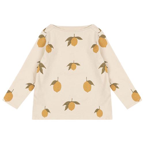 Se Konges Sløjd Drey Ls Tee Gots - Mon Grand Citron | Beige | 2 years ved Babyshop