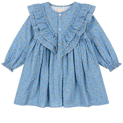 Konges Sløjd Kim Frill Dress Gots - Billie Blue | Blå | 18 months