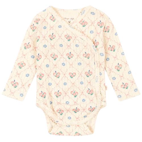 Konges Sløjd Minnie Newborn Body Gots - Fleur Decor | Hvid | 6 months