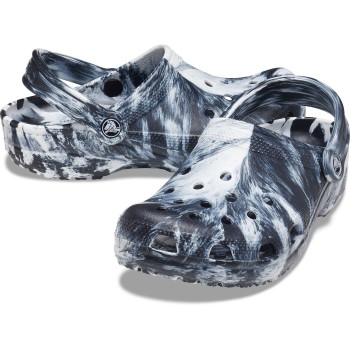 Se Crocs Classic Marbled Clog Sort/Hvid US M6/W8 (EU 38-39) ved Timarco