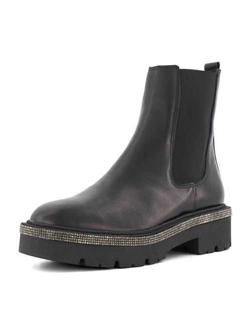 Se Dune LONDON Chelsea Boots 'PANICS'  sort / sølv ved About You