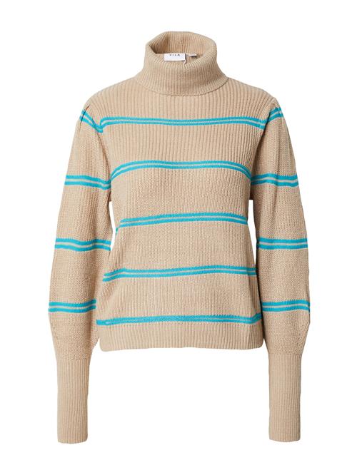 VILA Pullover 'LOU'  mørkebeige / aqua