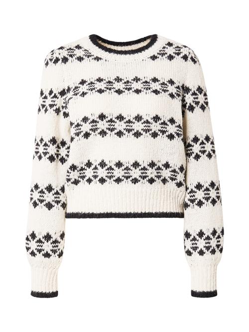 PIECES Pullover 'PCRADINE'  elfenben / sort