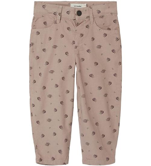 Se Lil Atelier Lil' Atelier FlÃ¸jlsbukser - NmfBella - Gray Morn/Floral ved KidsWorld