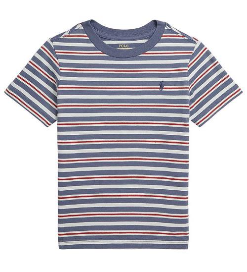 Polo Ralph Lauren T-shirt - SBTS II - BlÃ¥/Hvidstribet m. RÃ¸d