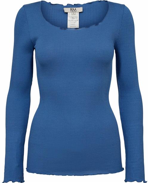 RM by Rosemunde Rmwbalta Modal LS Curl Blouse Kvinde Blå Kortærmede T-shirts Str XS - hos Magasin