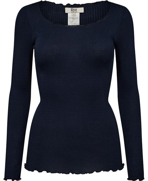 Se RM by Rosemunde Rmwbalta Modal LS Curl Blouse Kvinde Navy Kortærmede T-shirts Str L - hos Magasin ved Magasin