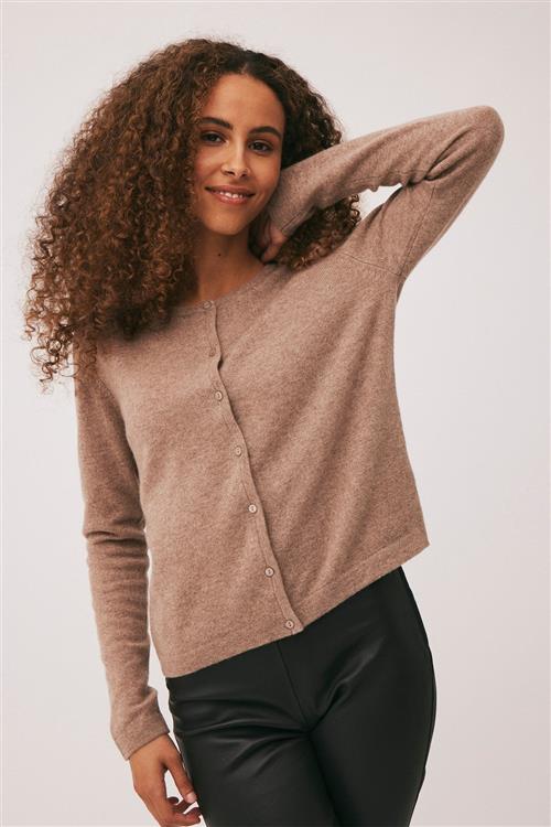 Se Magasin du Nord Collection Magasin Mabel 3 100% Cashmere Kvinde Sand Melange Cardigans Str S Cashmere ved Magasin