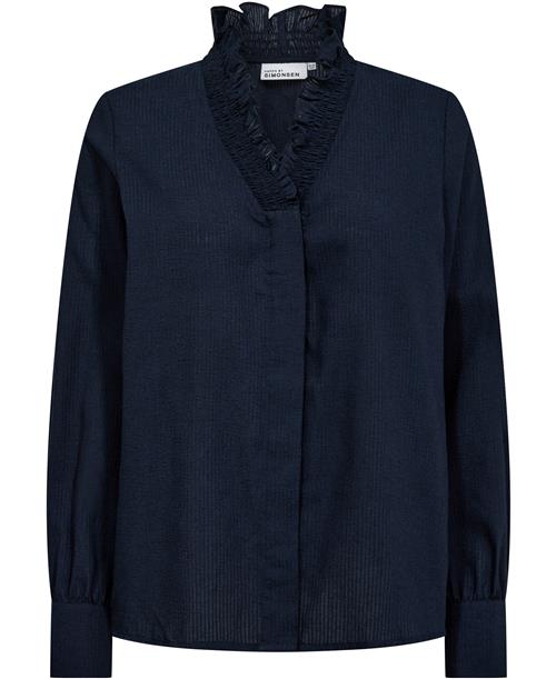 Karen by Simonsen Nathasjakb Shirt Kvinde Dark Navy Skjorter Classic Fit Str 38 - hos Magasin