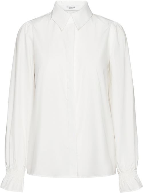 RM by Rosemunde Shirt w/ Smock Detail Kvinde Hvid Skjorter Str 44 - hos Magasin