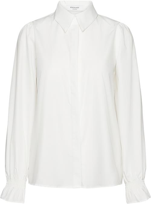 RM by Rosemunde Shirt w/ Smock Detail Kvinde Hvid Skjorter Str 34 - hos Magasin