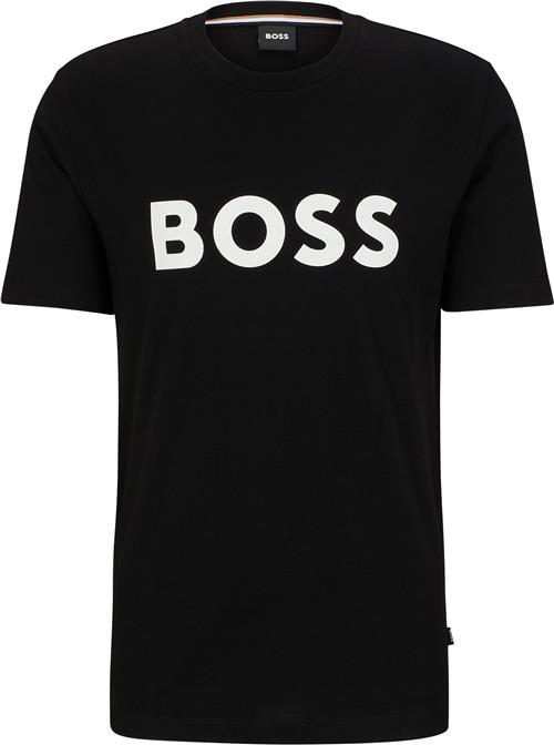 BOSS Tiburt 354 Mand Sort Kortærmede T-shirts Str XL - hos Magasin