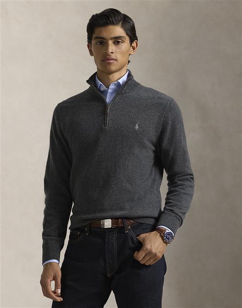 Se Polo Ralph Lauren 2/27 Merino Rwsls HZ PP Mand Dark Charcoal Heather Turtlenecks Str L Merino - hos Magasin ved Magasin