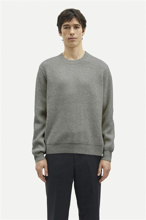 Samsøe Samsøe Saisaks Sweater 15010 Mand Dark Grey Mel. Sweaters Str XL - hos Magasin