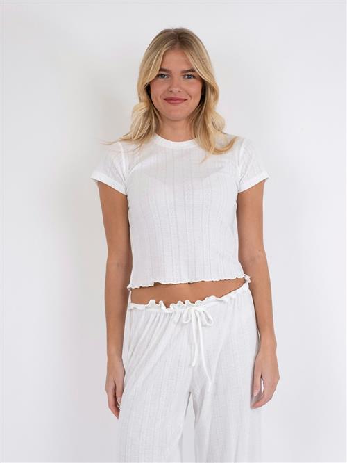 Se Neo Noir Lonnie Pointelle Top Kvinde White Toppe Str 40 - hos Magasin ved Magasin