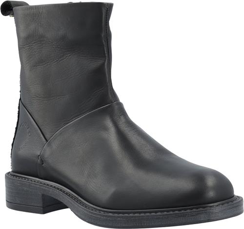 Cashott Castina Zip Boot Leather Kvinde Black Ankelstøvler Str 41 - hos Magasin