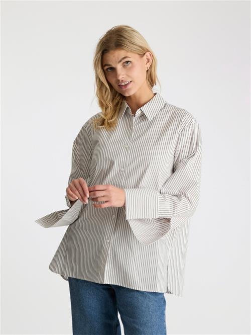 Neo Noir Dita Stripe Shirt Kvinde Brown Langærmede Skjorter Str 42 - hos Magasin