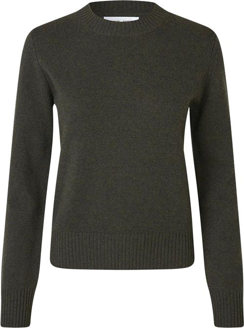 Samsøe Samsøe Charlotte Knit Sweater 15010 Kvinde Black Olive Sweaters Str S - hos Magasin